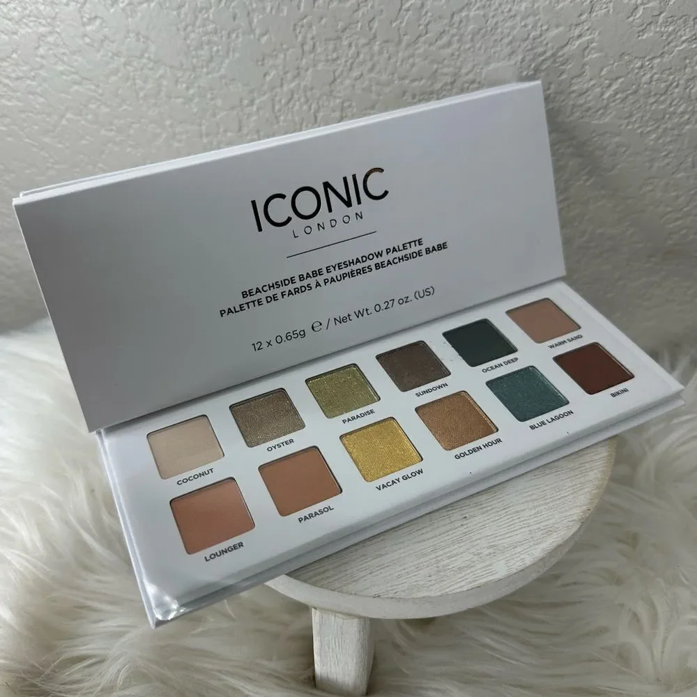 $19 🌙 Iconic London‎ Beachside Babe 12 Shade Eyeshadow Palette NEW FULL SZ